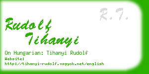 rudolf tihanyi business card